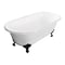 Aqua Eden 66 L, 30.13 W, White/Matte Black, Cast Iron VCTND663013NB0 - alternate 1